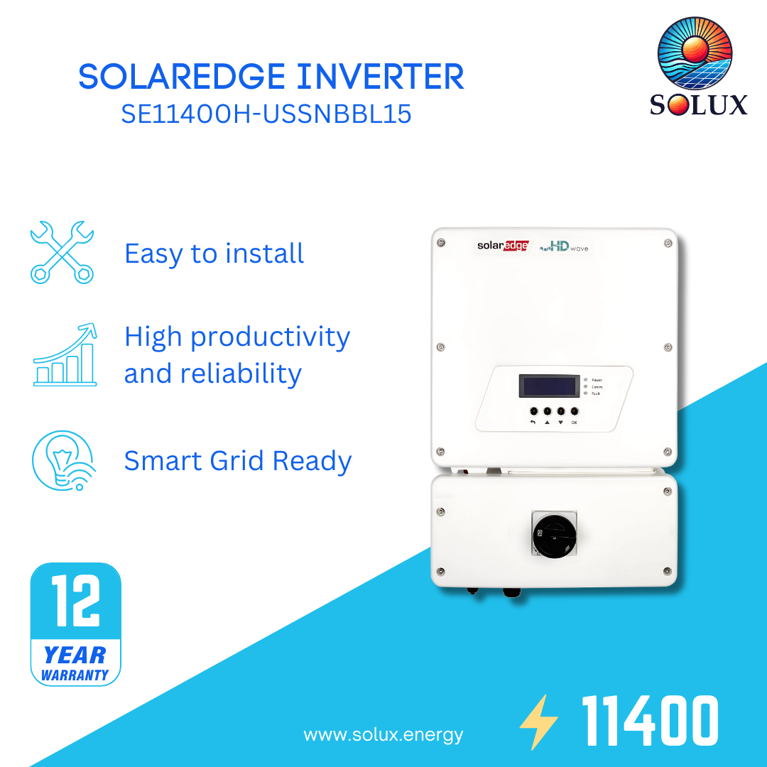 This is an image of SolarEdge Home Hub Inverter with HD-Wave Technology SE11400H-USSNBBL15